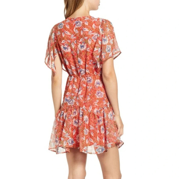 Sam Edelman Country Paisley Floral Fit and Flare dress red size 10 - Picture 2 of 6